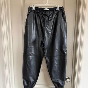 Abercrombie & Fitch Black Vegan Leather Pants
